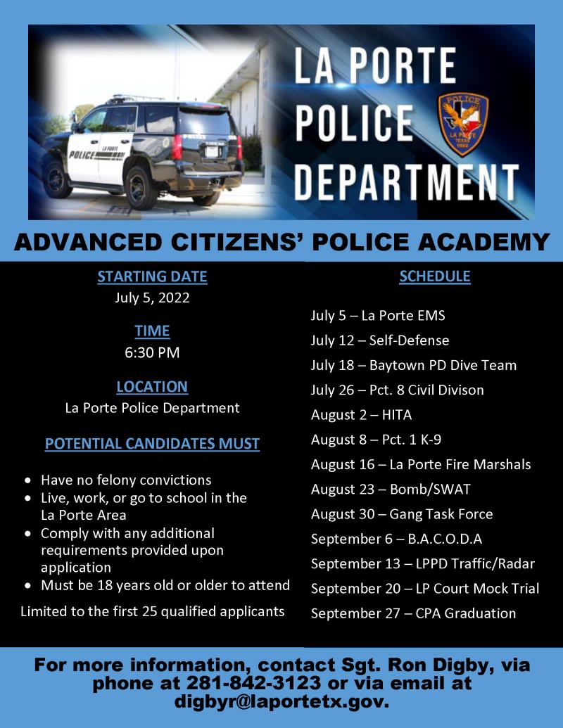 LPD: Advanced Citizens' Police Academy